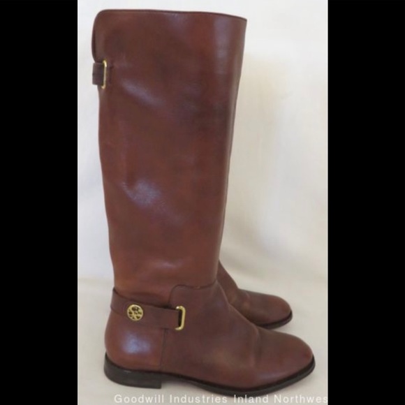 Coach Marina Calf Chesnut Boot Size 8.5 - Picture 1 of 9